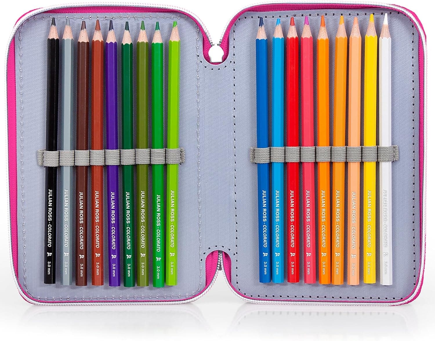 Clondo Trousse Triple Remplie pour Fille, pour Barbie Fans, 45 Accessoires Scolaires, 3 Fermetures Éclair, Compartiments Organisés, Crayons de Couleur, Feutres, Colle, Ciseaux