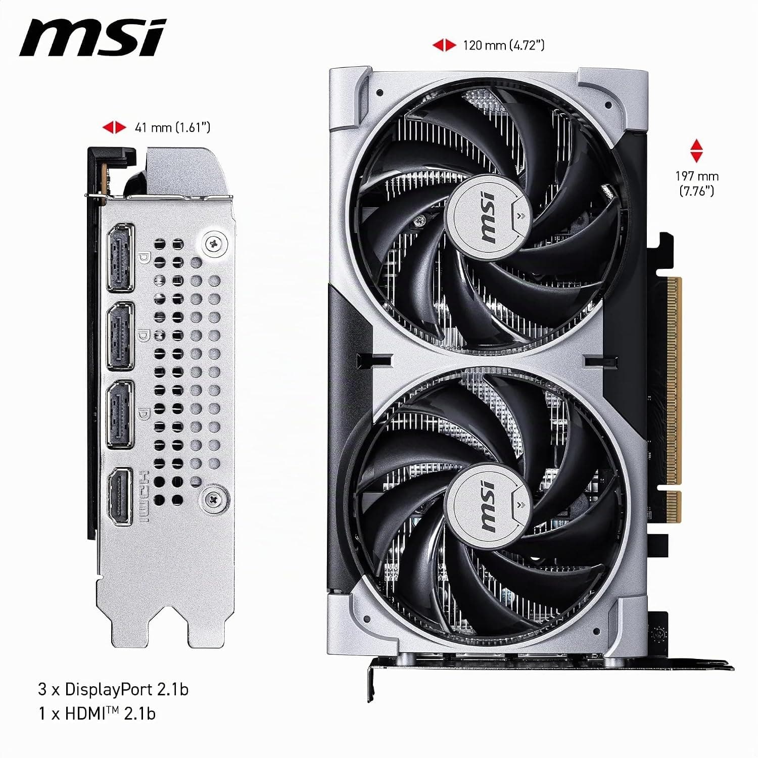 MSI NVIDIA GeForce RTX 5060 8G Ventus 2X OC Carte Graphique