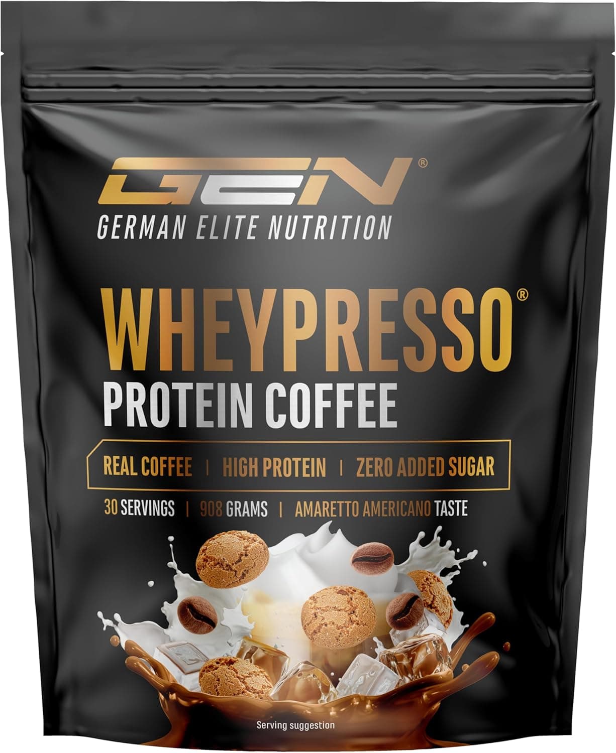 GEN GERMAN ELITE NUTRITION Wheypresso Protein Coffee - 908 g de Poudre