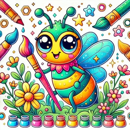 Insect Coloring Pages & Drawing App, Bugs and Nature Scenes, Educational Coloring