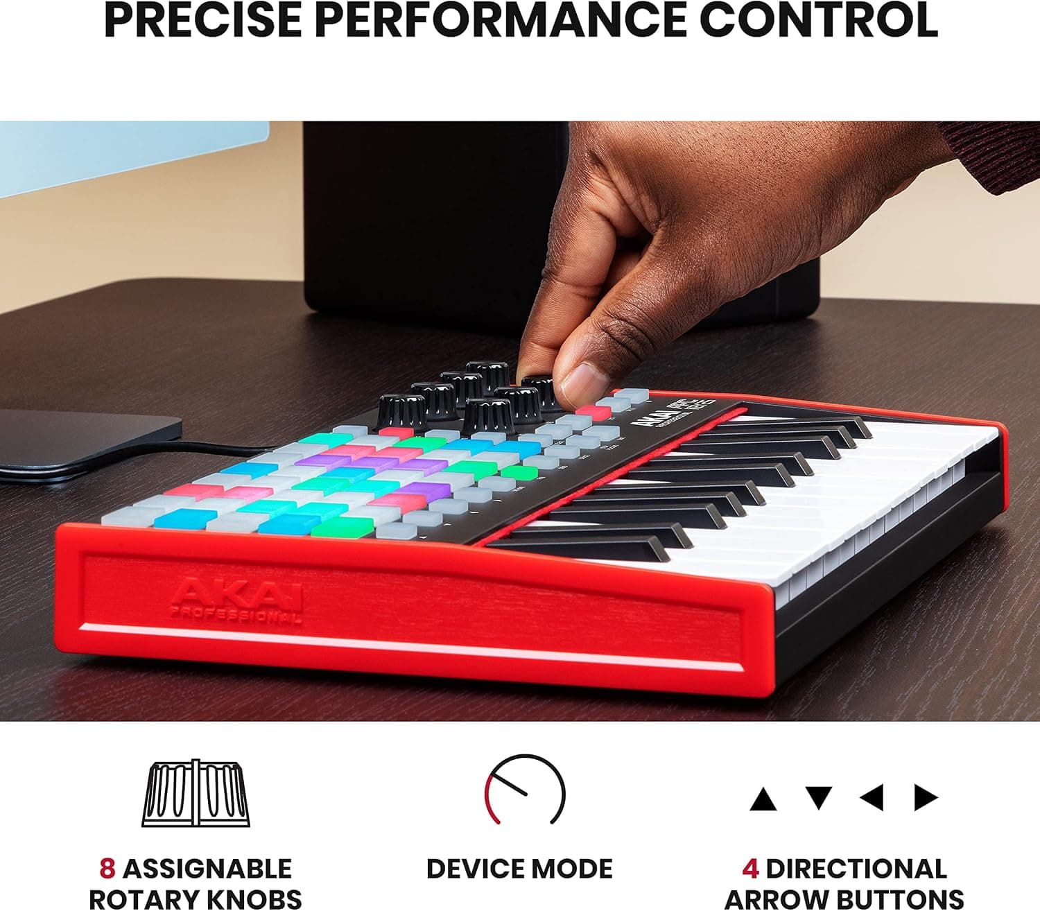 Akai Professional APC Key 25 MK2 Clavier MIDI USB 25 Touches | Touches Mini Sensibles à la Vélocité, 40 Pads RGB, 8 Boutons, Mappage 1:1 pour Ableton Live, Performance Live et Production