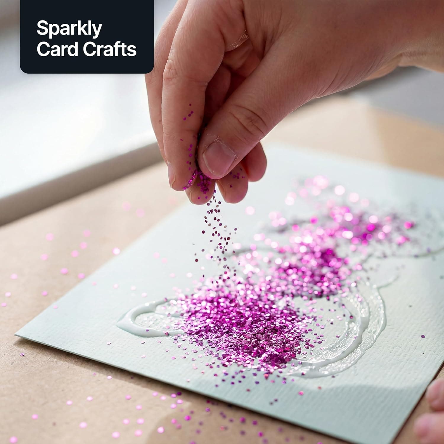 Paillettes pour artisanat gobelets en résine rose fuchsia cartes bijoux de Noël bougies super épaisses 100 g/3,5 oz
