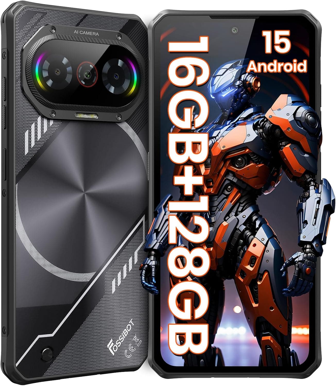 FOSSiBOT F114 Telephone Incassable 120 Hz 16Go+128Go/2To