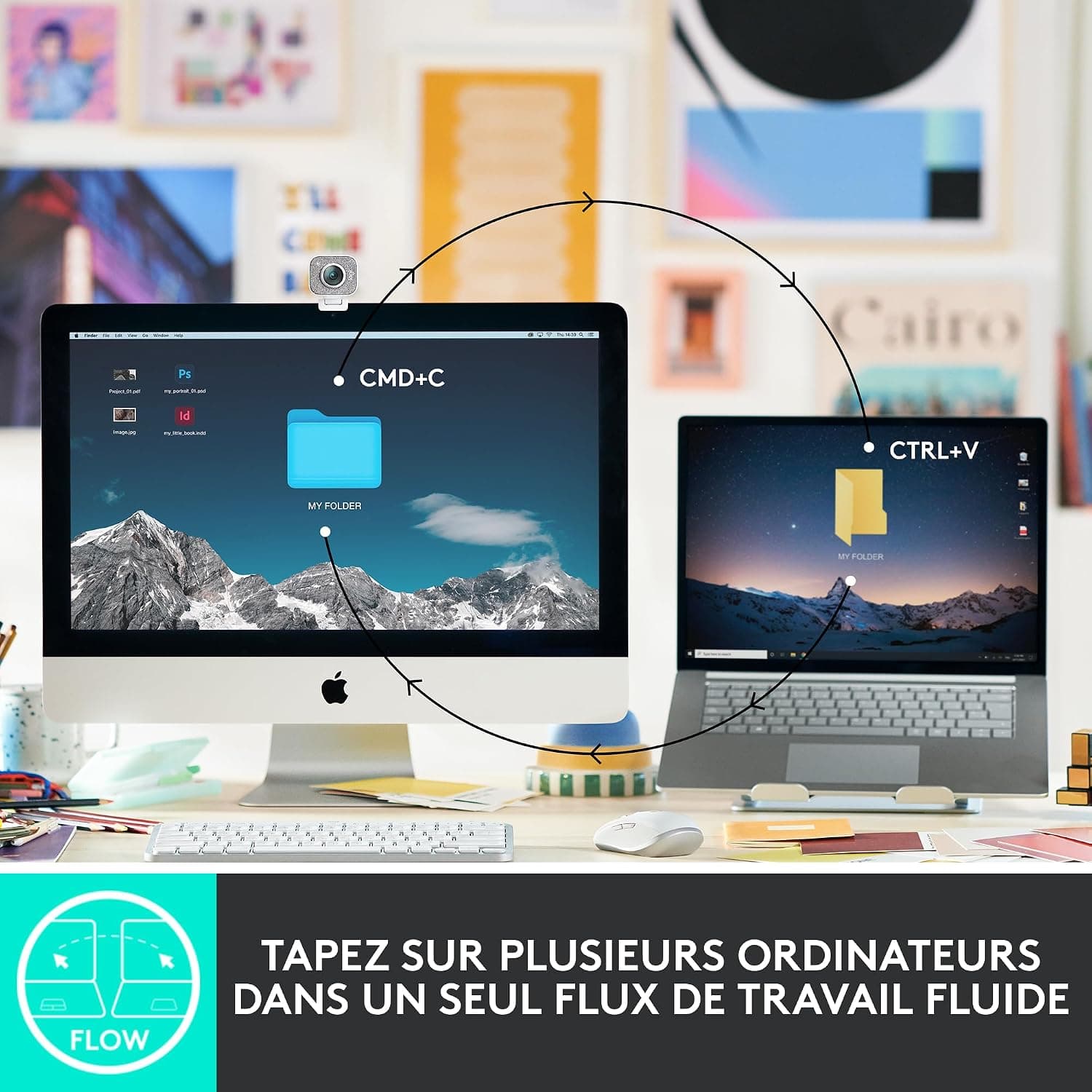 Logitech MX Keys Mini Minimaliste Clavier sans Fil Illuminé | Compact, Bluetooth, Rétroéclairé, USB-C, macOS, iOS, Windows, Linux, Android, Construction métal - Gris foncé