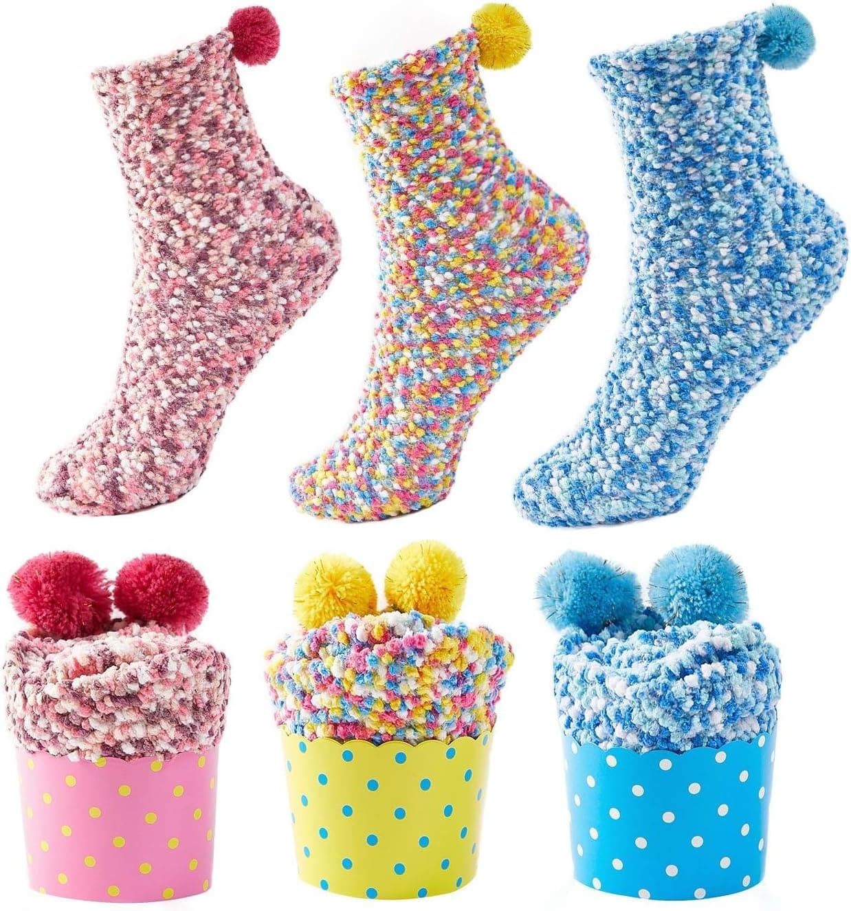 JARSEEN 2/3 Coffret Cadeau Noel Chaussettes Femme Super Confortables Chaud Douces Mignon Noël