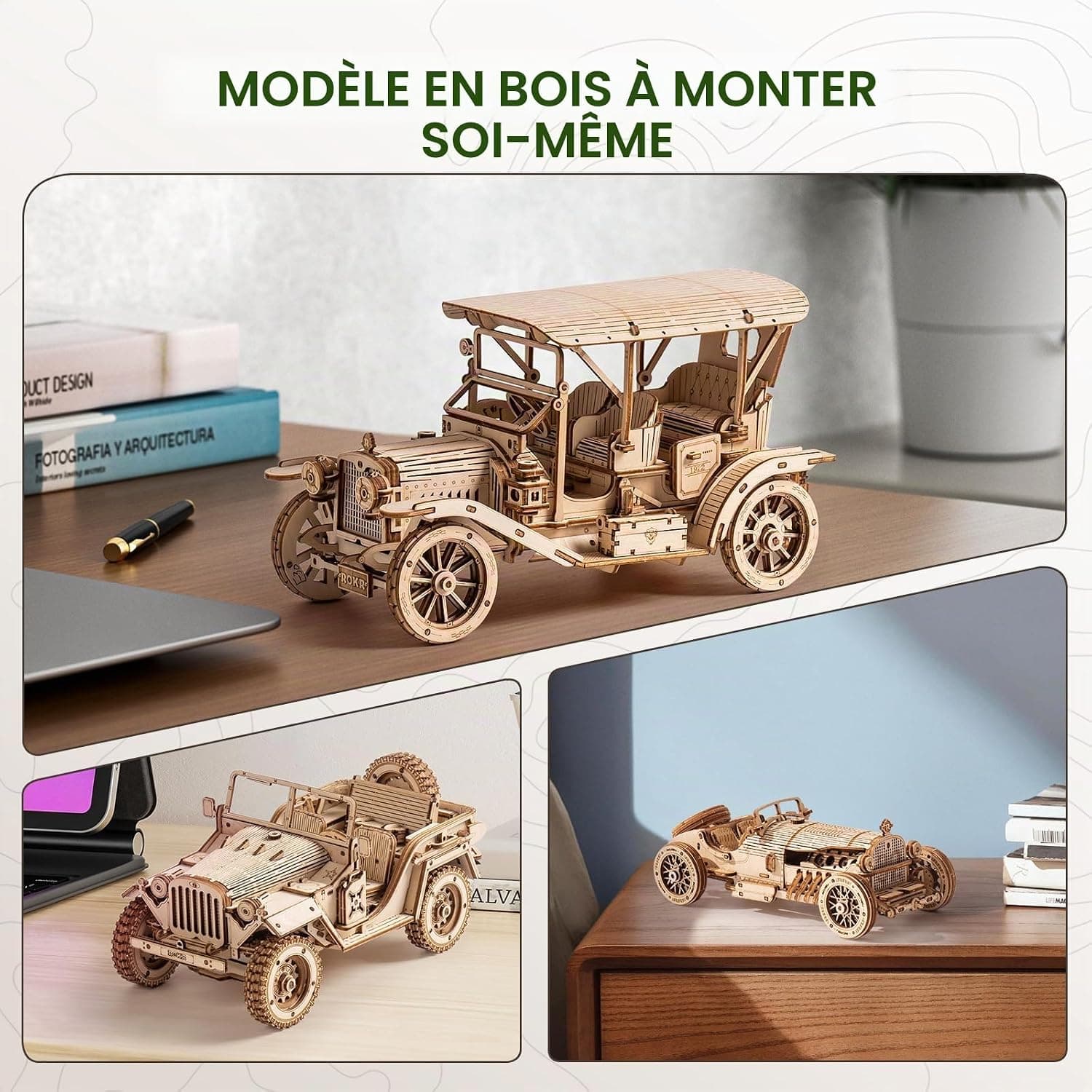 ROBOTIME Contreplaqué 3mm Lot de 30, 300 x300mm Planche Bois Brut Bouleau Panneau Feuille Découpe Pyrogravure Gavure Laser Bois
