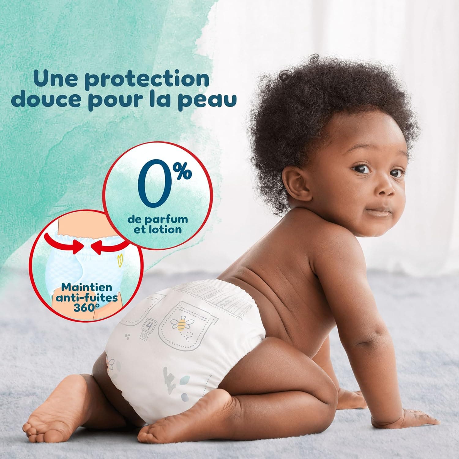 Pampers Harmonie Pants, Taille 4, 168 Couches-Culottes, 9-15kg, Protection Douce Pour La Peau Et Maintien Confortable 360°, Pack 1 Mois