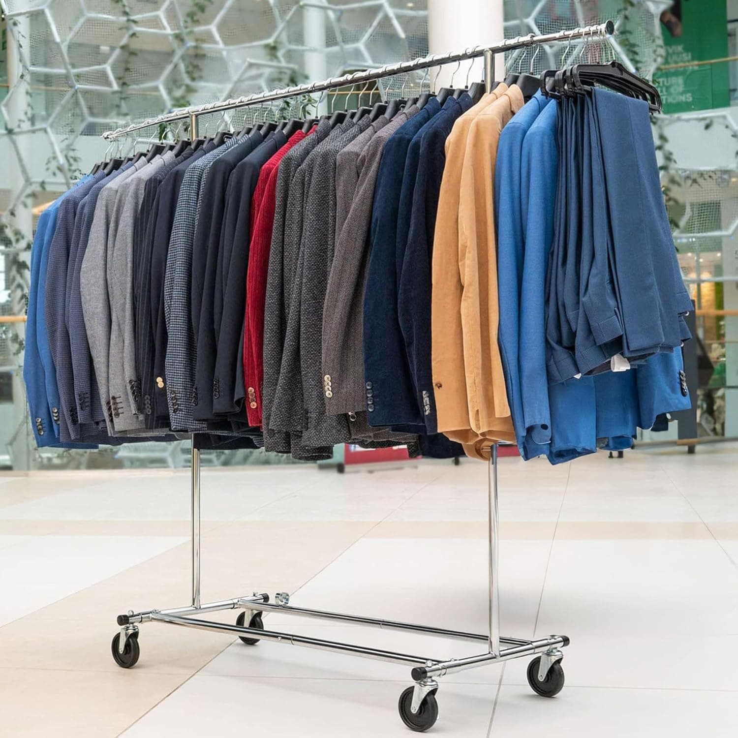 Tatkraft Drogo Professionnel Portant à Vêtements Solide, 100 kg Capacité