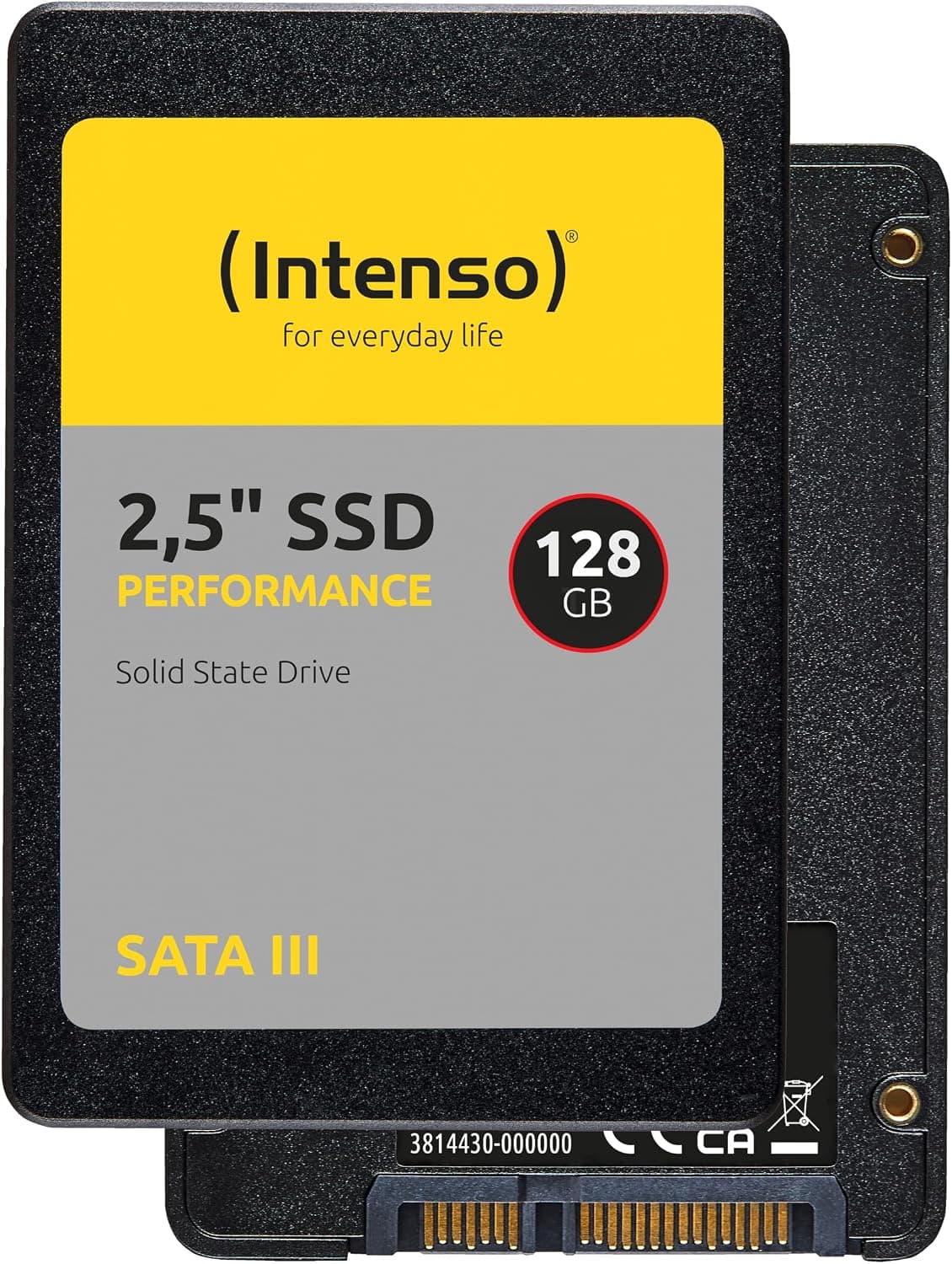 Intenso Disque SSD Interne 2,5" SATA III Performance 128 Go 550 Mo/Sec Noir