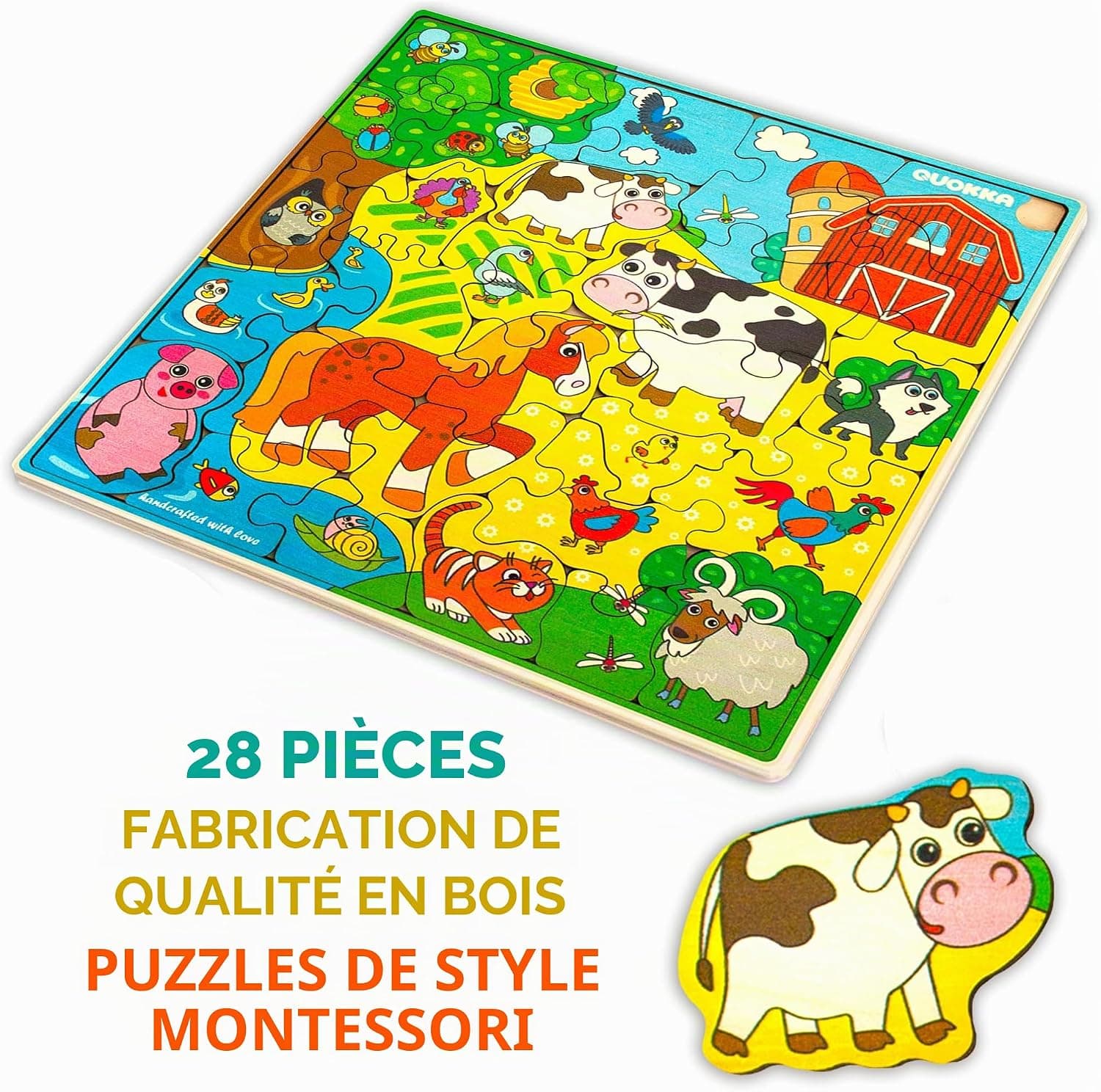 Puzzle en Bois pour Enfants 3 à 5 Ans - Puzzle 6 à 8 Ans