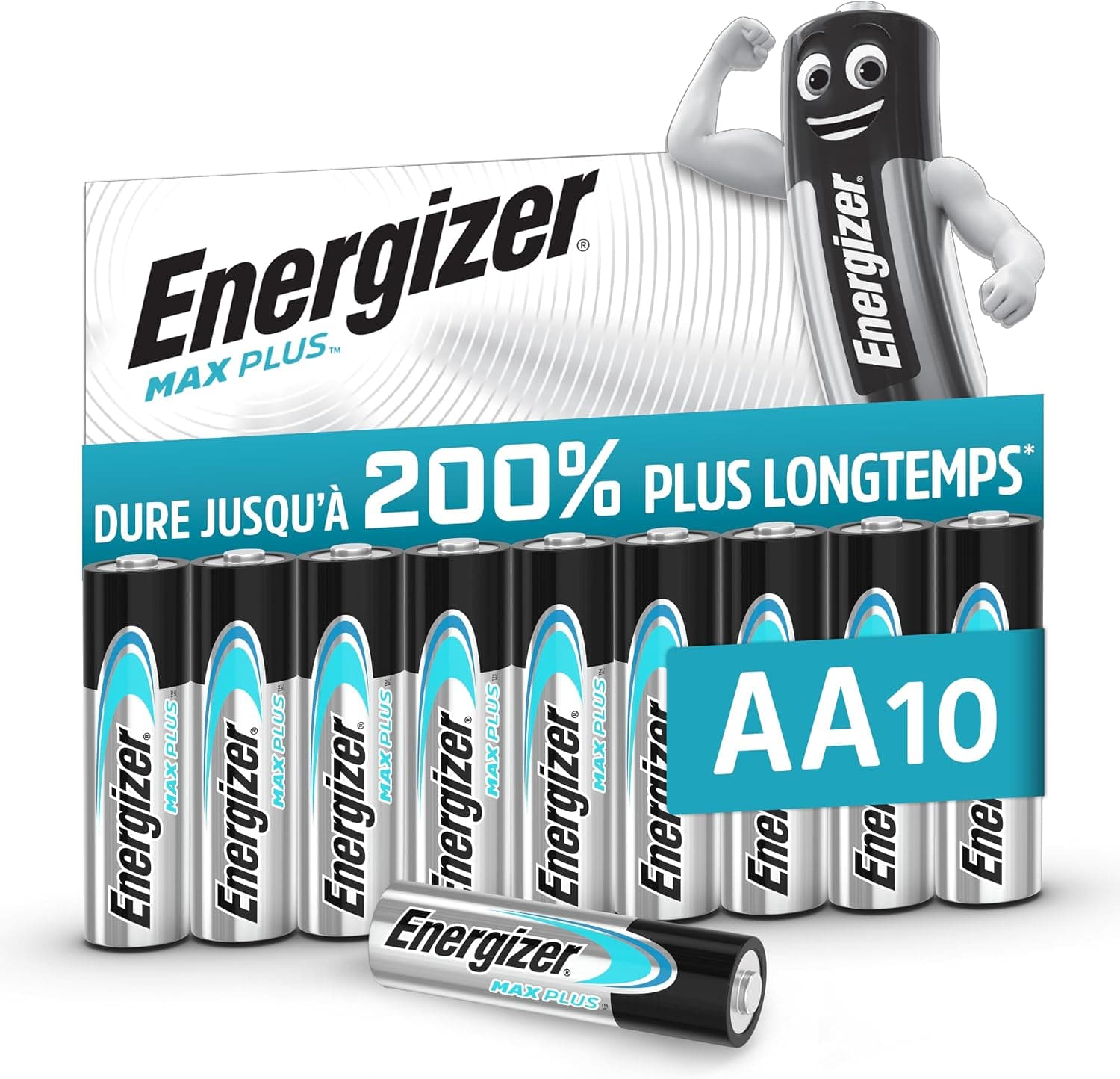 Piles alcalines AA Energizer Max Plus, Pack de X