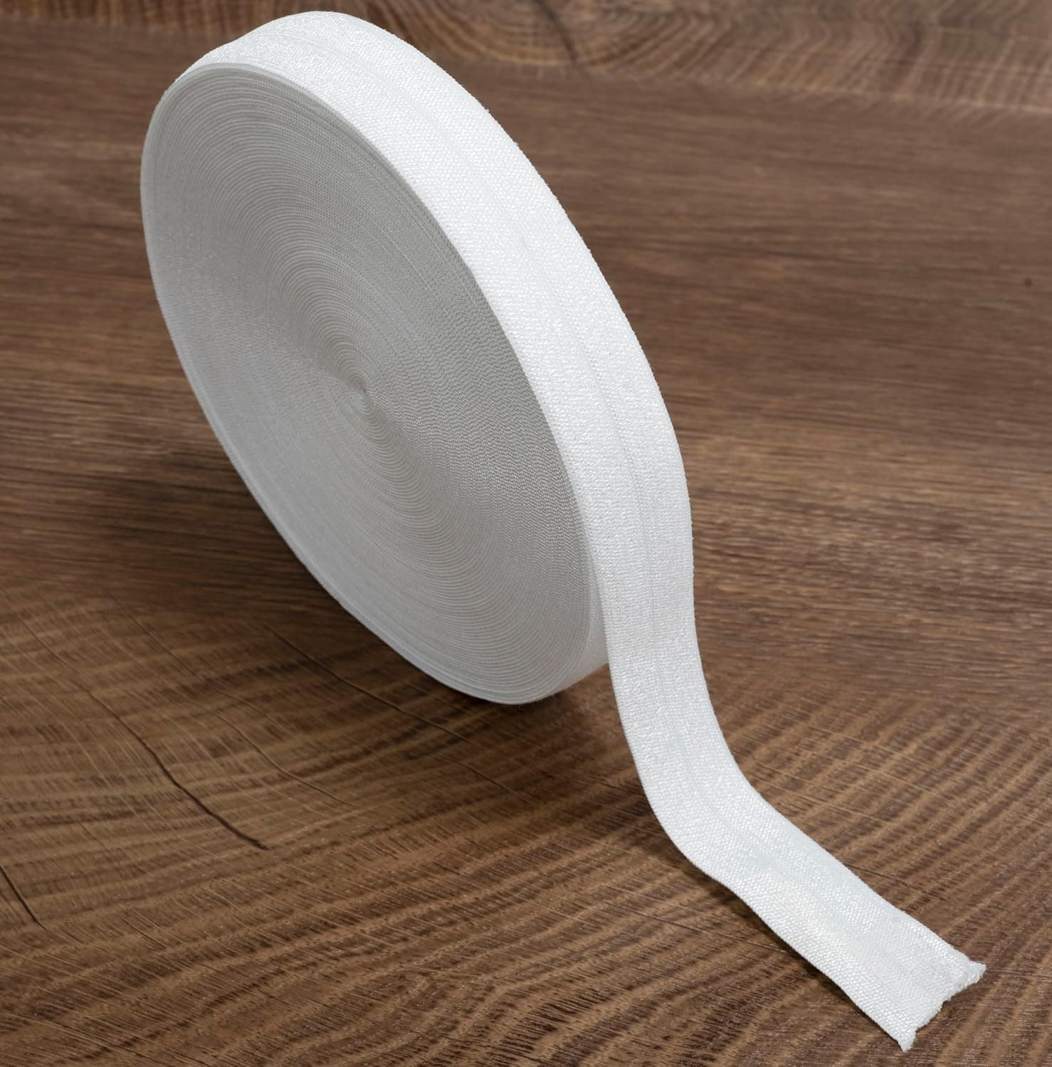 AERZETIX - C70262 - Rouleau d'élastique biais 18 m - largeur 20 mm - couleur blanc - en polyester et élasthanne - confection mercerie couture vêtements tissu artisanat