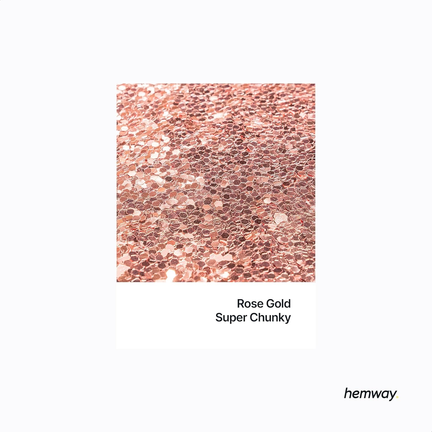 Hemway Ultra Étincelle Glitter - Super Chunky 1/8 0,125 (3 mm) - Artisanat Verre à vin Mariages Fleurs du corps cosmétique visage yeux ongles peau Festival de cheveux - 100 g - or rose
