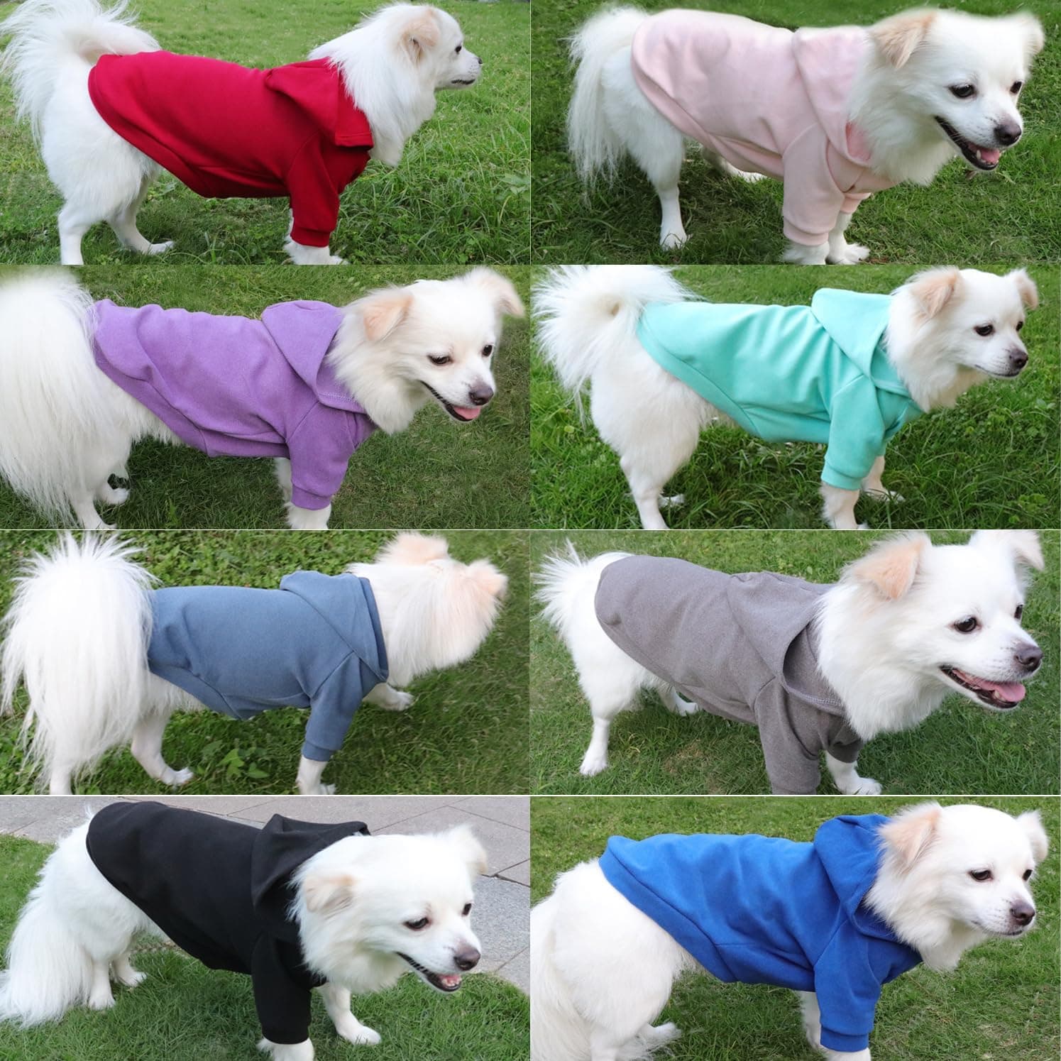 Sweat à capuche pour chien chaud et léger, avec une texture douce, élasticité, facile à porter et couleurs vives (noir, S)