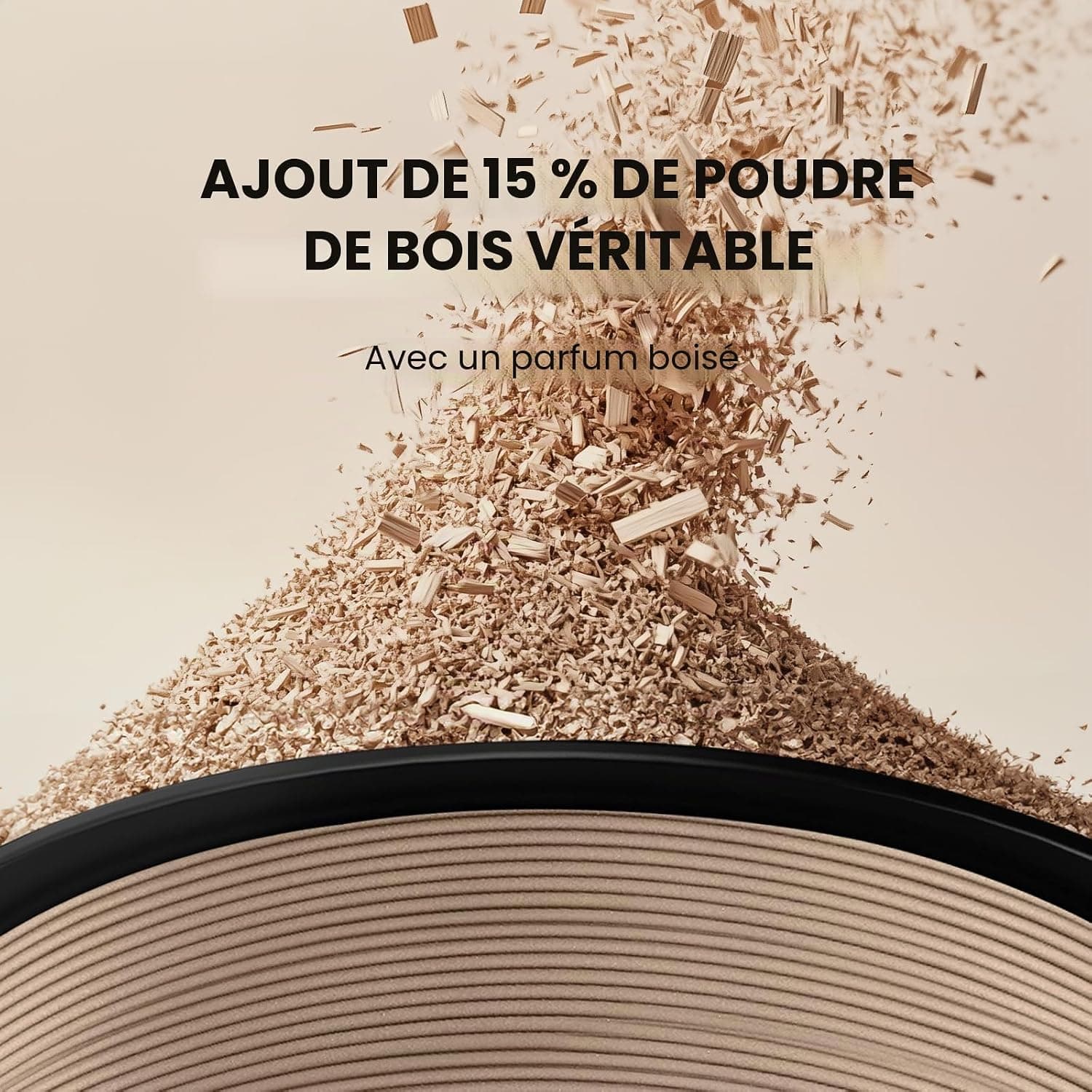 TECBEARS PLA Bois Filament 1.75mm 1KG Bois