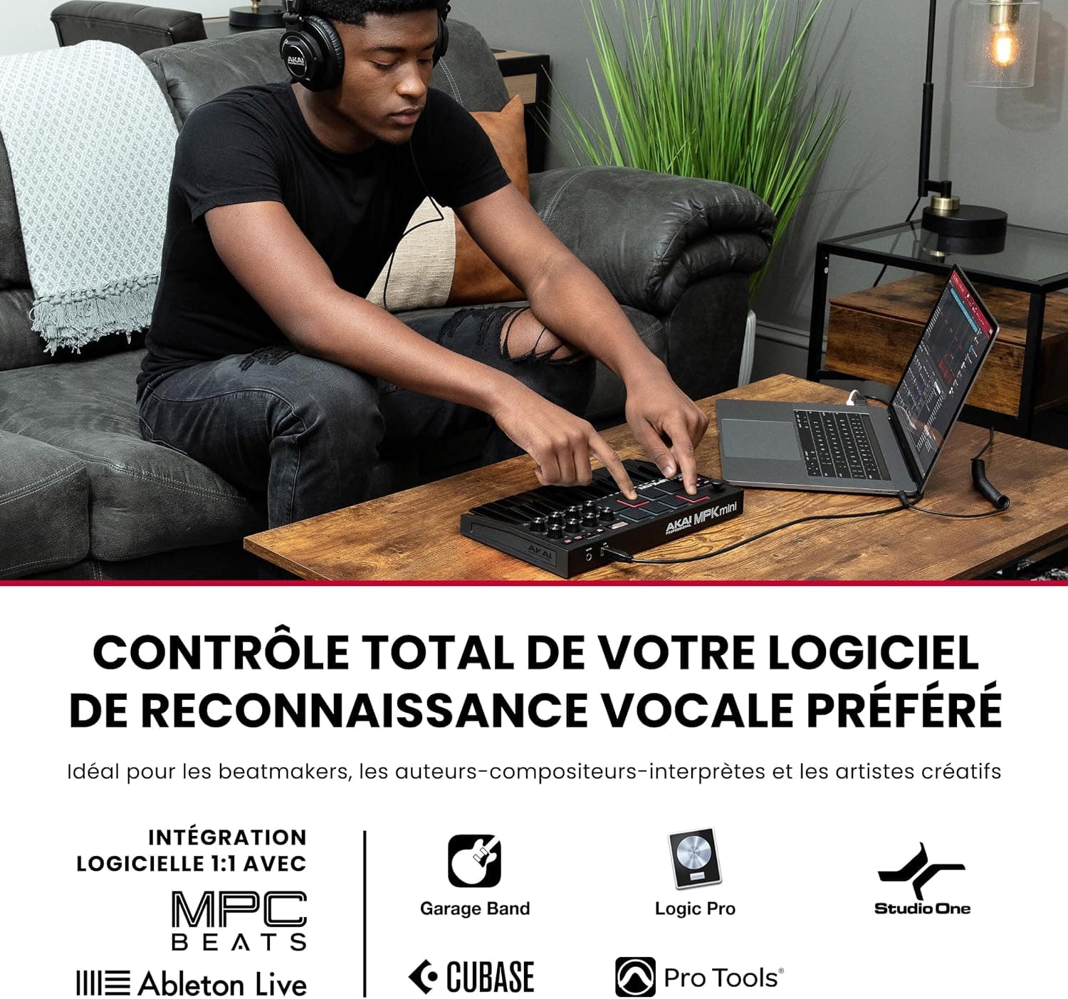 Akai Professional MPK Mini MK3 Clavier MIDI USB 25 Touches, Noir