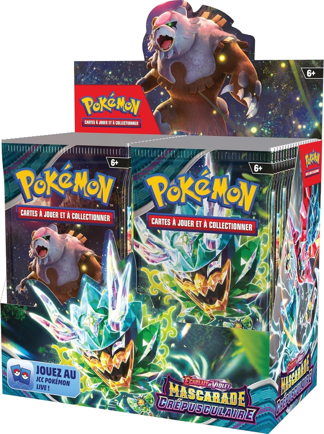 Pokémon: présentoir de boosters Écarlate et Violet – Mascarade Crépusculaire du JCC Pokémon (36 boosters)