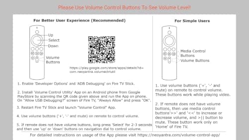 Volume Control For Stick