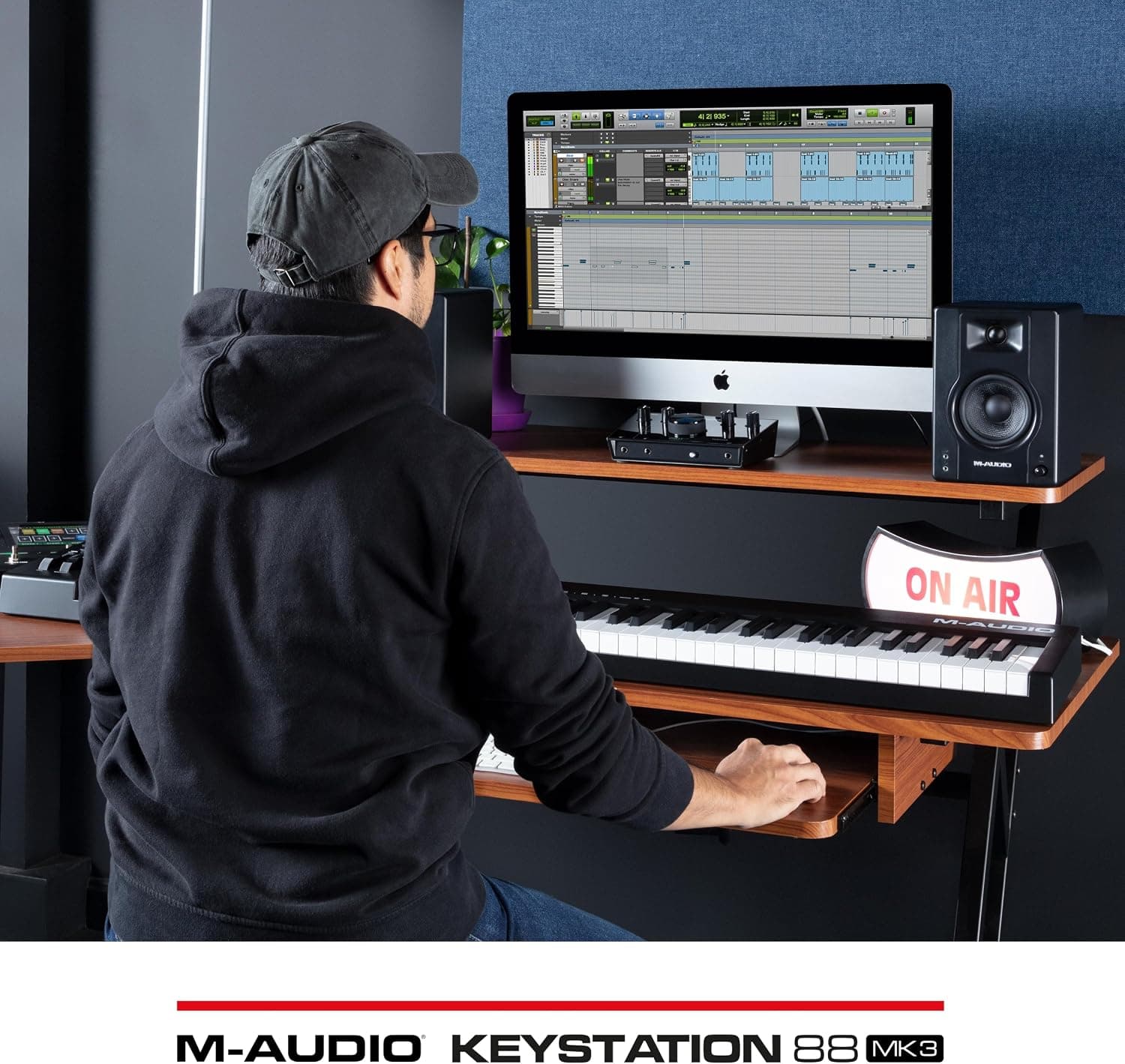 M-AUDIO Keystation 88 MK3 Controleur USB MIDI | Controleur 88 Touches Semi-Lestees pour Synthetiseurs Virtuels et Logiciel DAW d'Enregistrement Inclus