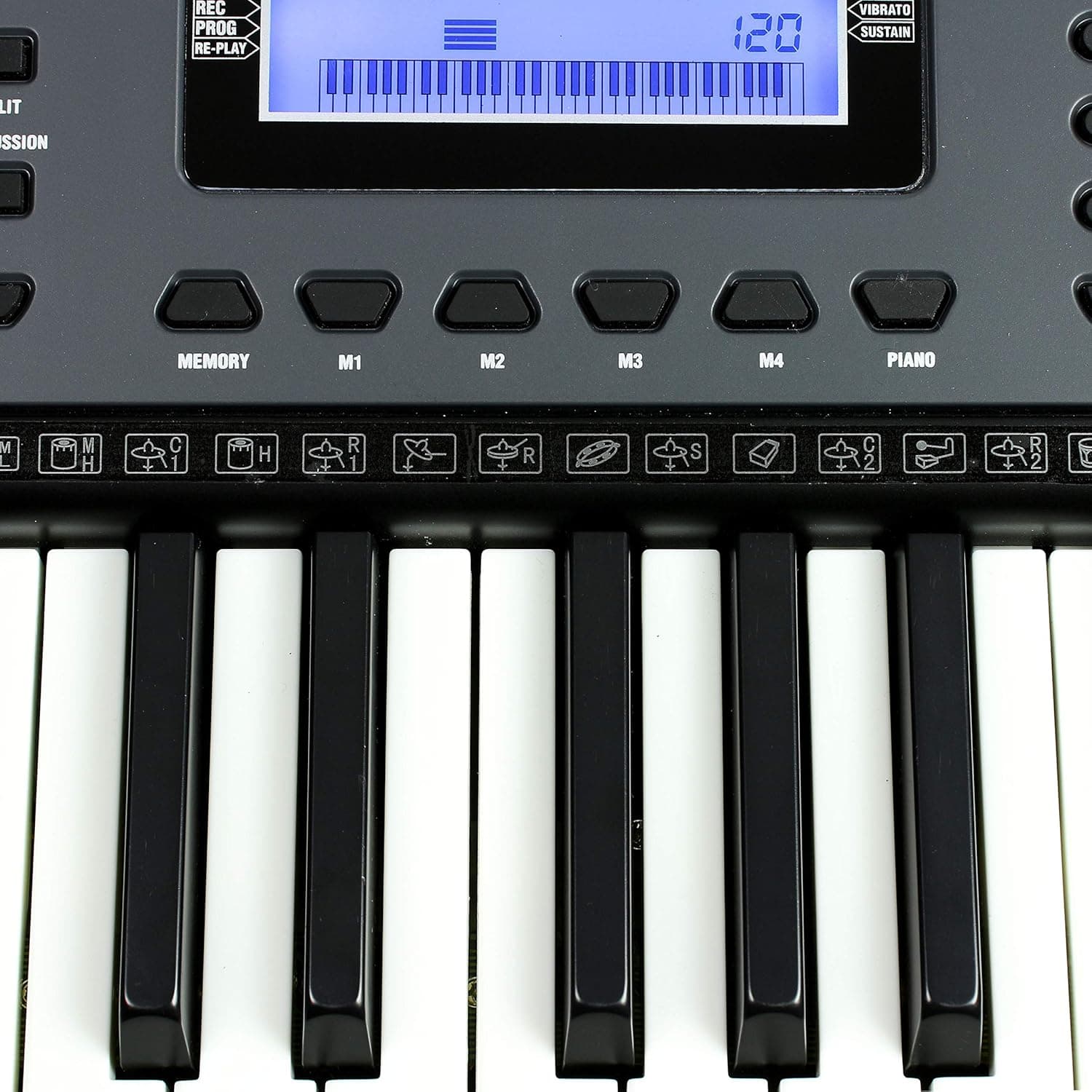 RockJam RJ461 Clavier Piano 61 Touches avec Pitch Bend pour Débutants | Synthétiseur débutant portable avec pitch bend, 300 sons, autocollants de notes et cours pour enfants et adultes