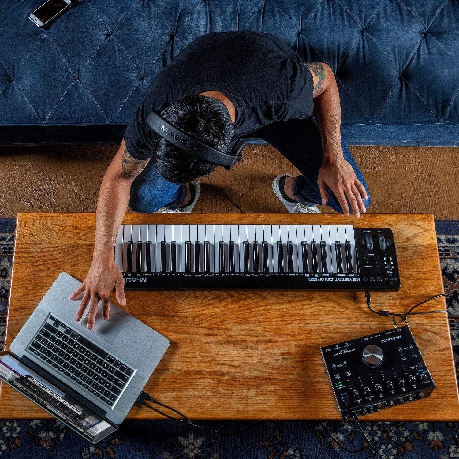 M-AUDIO Keystation 49 MK3 Controleur USB MIDI | Clavier 49 Touches Synth-Action, Commandes Assignables, Molettes Pitch/Mod et Logiciel DAW Inclus