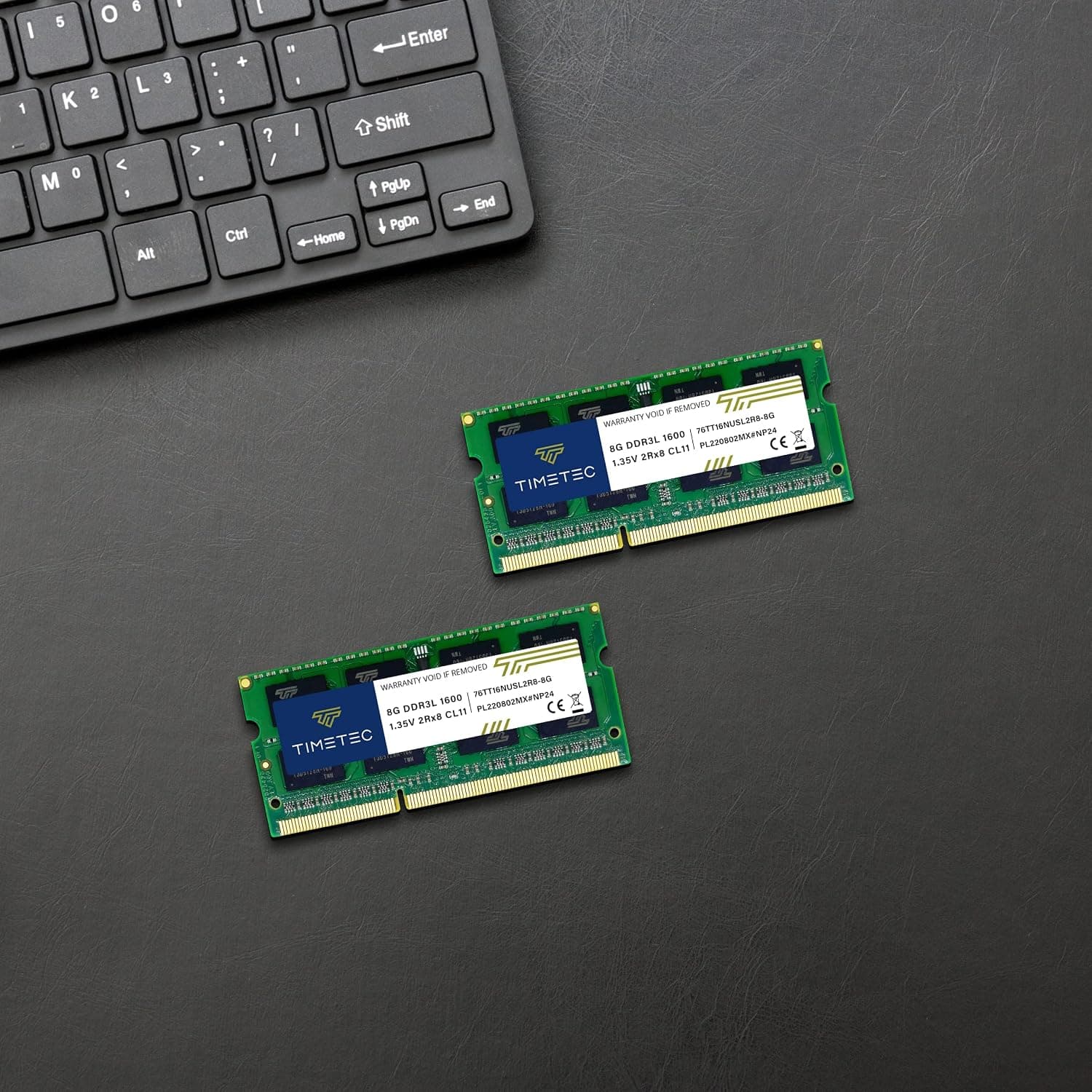 Timetec 16 Go KIT(2x8Go) DDR3L/DDR3 1600MHz PC3-12800 Non-ECC sans tampon 1.35 V/1.5 V CL11 2Rx8 double rang 204 broches SODIMM ordinateur portable PC ordinateur mémoire RAM Module mise à niveau