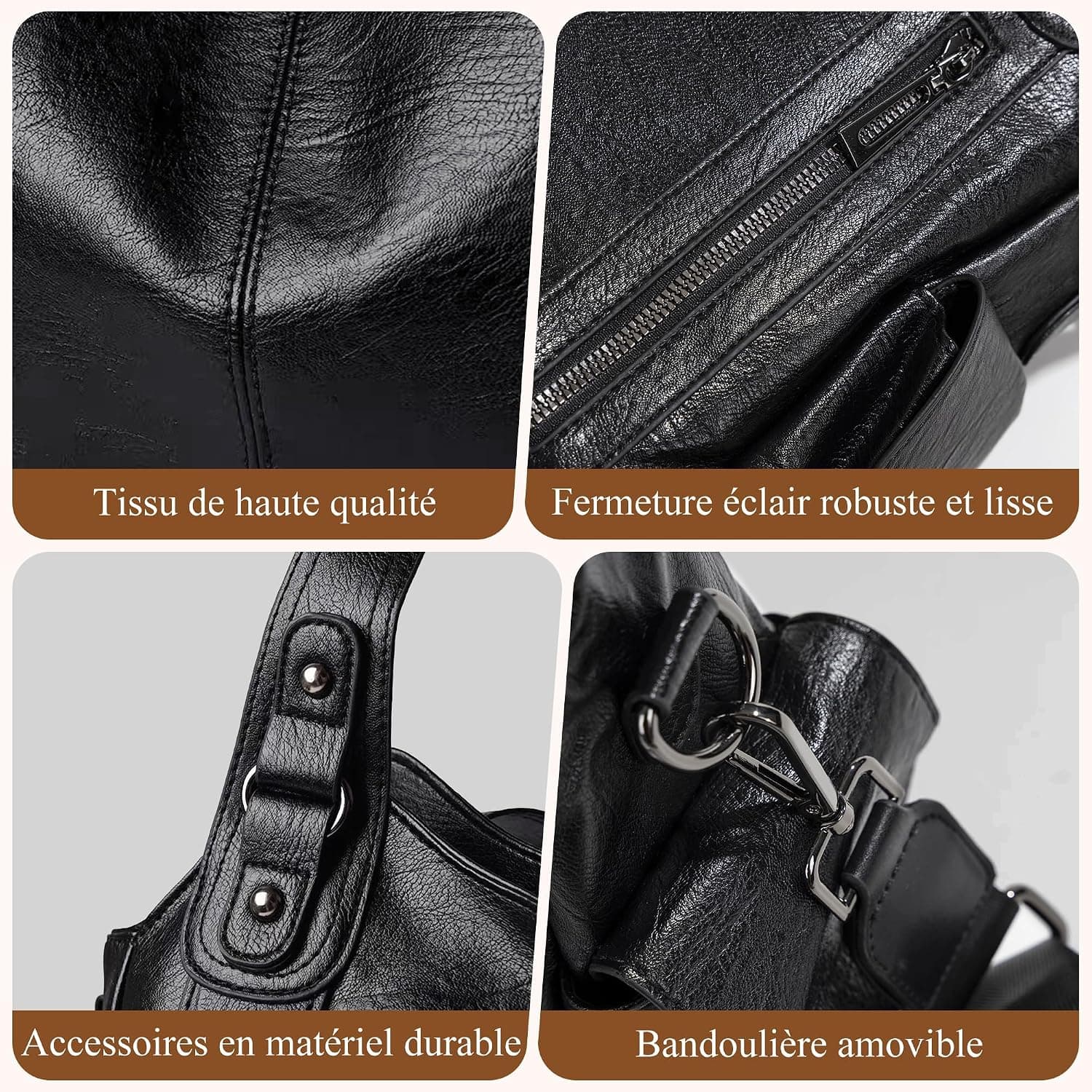Sac À Main Femme PU, Sac Épaule Bandoulière, Cabas Moyen | Sac Moyen Femme Y2K Vintage, Style Rétro Élégant, Rigide Grande Capacité Pour Travail, Shopping, Voyage Quotidien