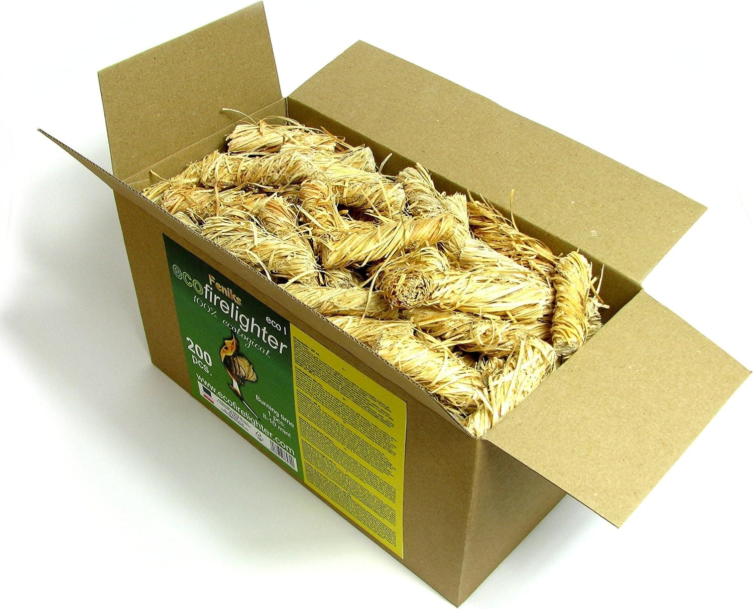 Laines feniks 200pcs. dans la boîte, pour cheminée, Poêle, barbecue et feu de camp