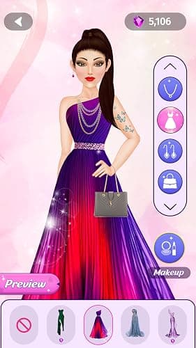 Jeux d'habillage de star de la mode : jeux de relooking de reine de la mode - jeux de maquillage de princesse - jeux d'habillage de poupée mode : jeu de maquillage