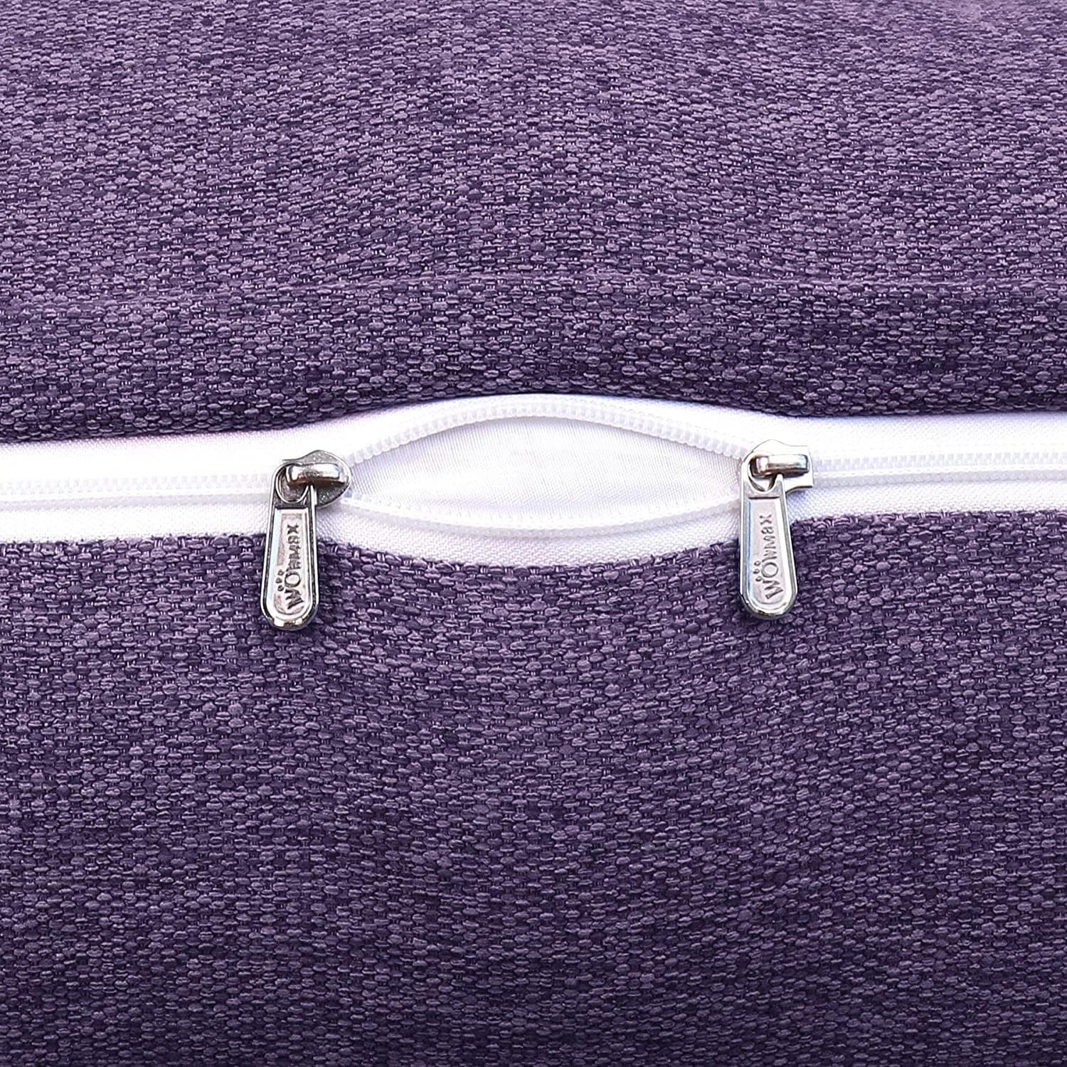 Coussins Triangulaires Gros Coussin Dossier Canapé Oreiller de Lecture Les Gros Coussin de Canapé Coussin Tete de Lit A Une Variété D'utilisations Violet 120 CM