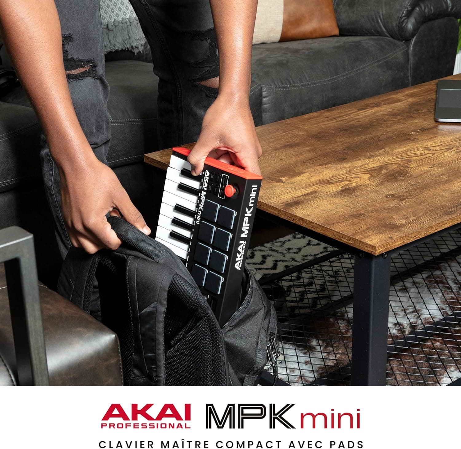 Akai Professional MPK Mini MK3 Clavier MIDI USB 25 Touches | Touches Mini Sensibles à la Vélocité, 8 Pads MPC, 8 Boutons, Logiciels Inclus, pour Beatmakers, Producteurs et Home Studio