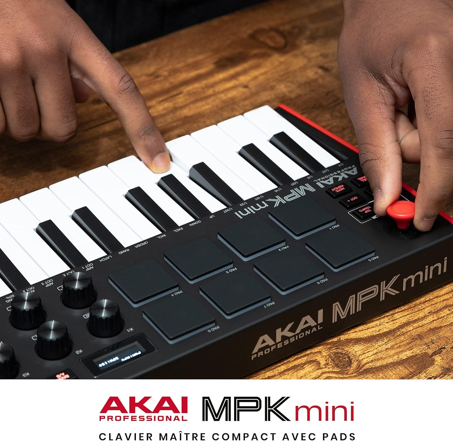 Akai Professional MPK Mini MK3 Clavier MIDI USB 25 Touches | Touches Mini Sensibles à la Vélocité, 8 Pads MPC, 8 Boutons, Logiciels Inclus, pour Beatmakers, Producteurs et Home Studio