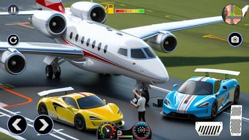 Airplane Flight Simulator Cargo Transporter game - Offroad Pilot Plane 3d Games - Car Transport Driving Adventure 2025