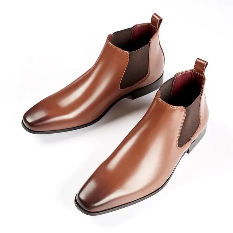 Genuine Leather Men Ankle Boots