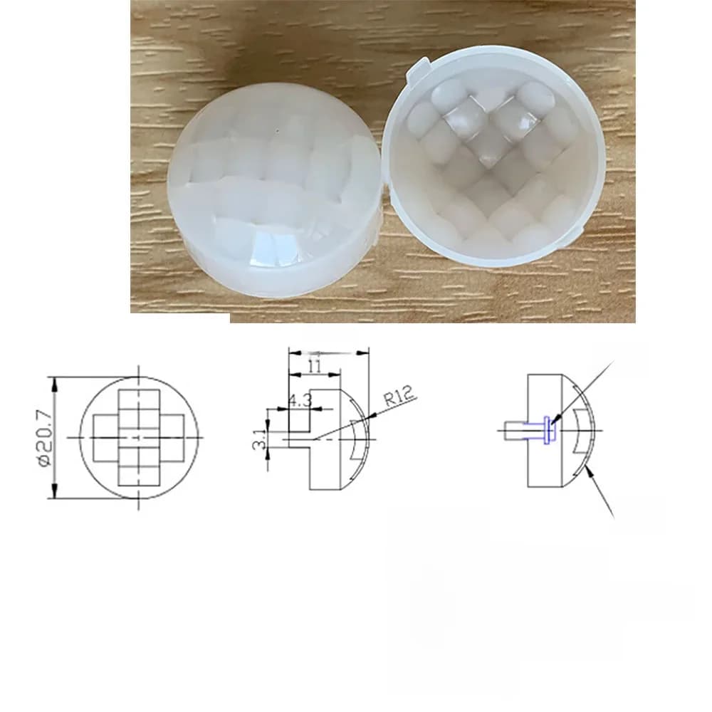 Lentille Fresnel PIR 1 pièce en HDPE, capteur de mouvement infrarouge pour le corps humain, lentille à induction optique NF-IR