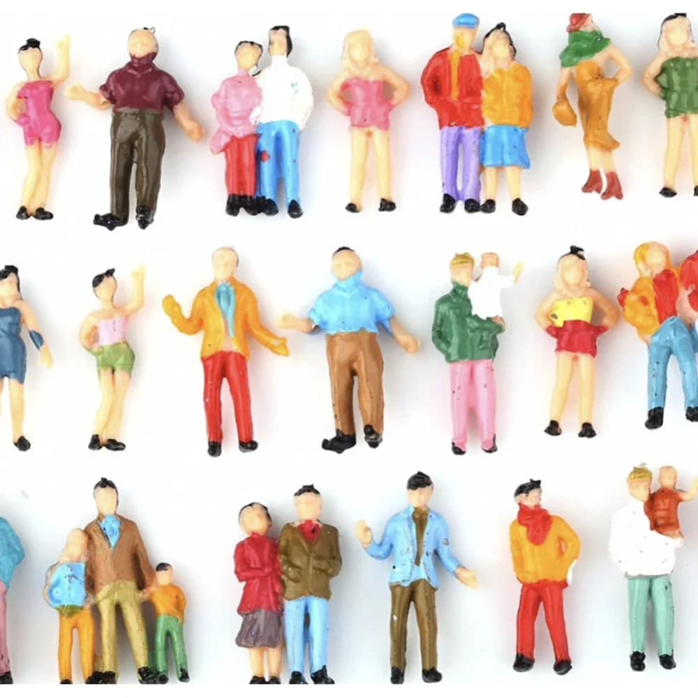 10/25 pièces Figurines de modélisme ferroviaire en plastique peintes à l'échelle 1:87, modèles de personnes connectées, parfaites pour les dioramas ou les maquettes.