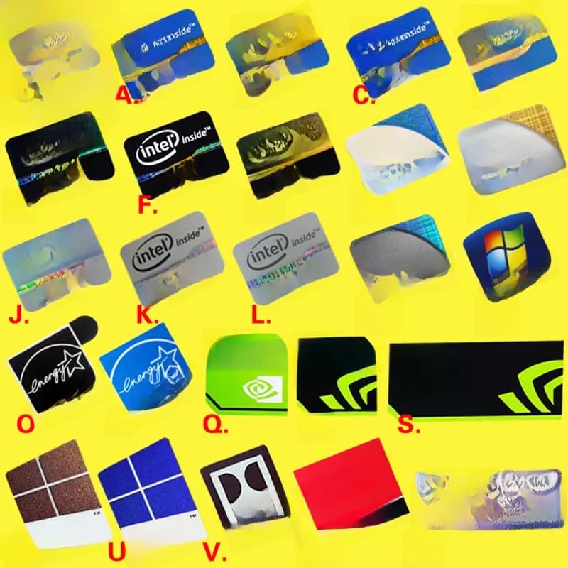 Autocollant de décoration pour ordinateur portable, étiquette de personnalité originale de deuxième et de troisième génération, Cpu i3 i5 i7, DIY bricolage