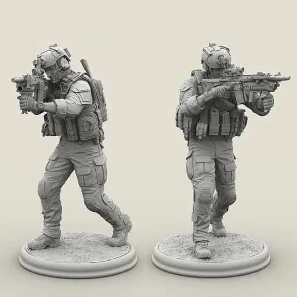 Kits de figurines de soldats en résine 1/16, modèle des forces spéciales incolore et auto-assemblé A-022 (k59)