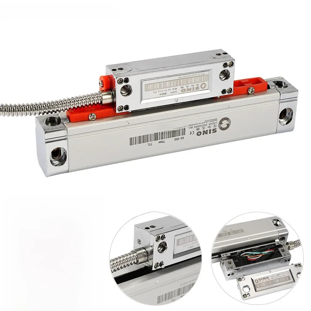 Règle optique de réseau de SINO chaud KA-300 320mm 370mm 420mm 470mm 520mm agre300 5um 5V TTL DRO échelle linéaire pour tourner le fraisage de tour