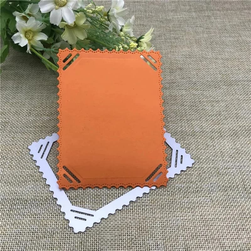 Matrices de découpe en métal pour timbres de cadre photo, pochoirs, scrapbooking, dossier de gaufrage décoratif, carte en papier en acier au carbone, découpes de bricolage