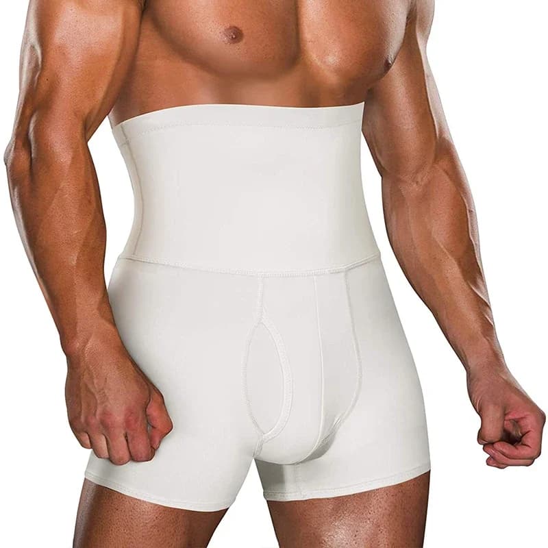 Short de contrôle du ventre pour hommes, taille haute, sous-vêtements amincissants, modelant le corps, ceinture abdominale invisible, Boxer, culotte de contrôle de l'abdomen