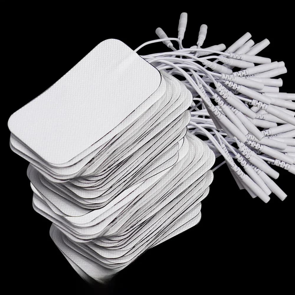 Électrodes TENS EMS 100/50/30/20P, patchs de gel pour autocollants d'électrodes, électrodes d'acupuncture, masseur, stimulateur nerveux et musculaire