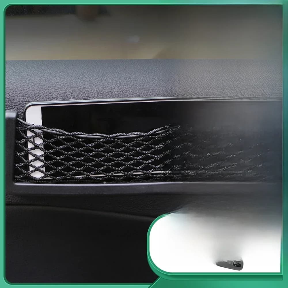 Filet de rangement pour Jeep Renegade 2014 – 2021, support de sac de rangement pour voiture, organisateur de poche en filet autocollant pour Jeep Renegade, accessoires de sacs de rangement universels