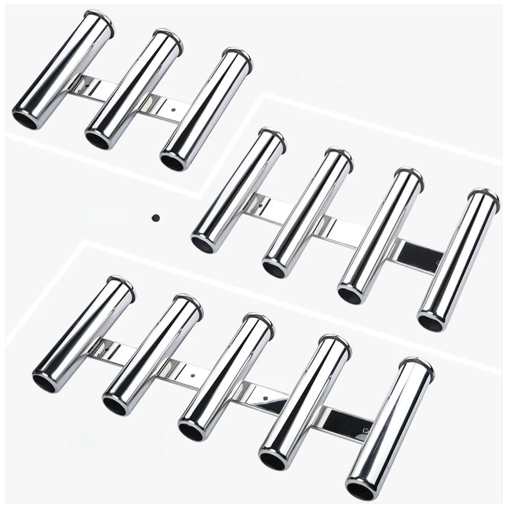 Accessoires de bateau à moteur hors-bord, support de canne à pêche en acier inoxydable, accessoires de dosette de pêche Marine