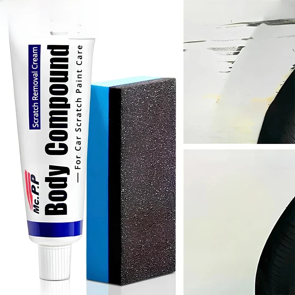 1X Kit de polissage Mc308 : Cire, Composé de ponçage pour carrosserie, Shampoing pour l'entretien des rayures et de la peinture, Produit de polissage et de nettoyage automobile