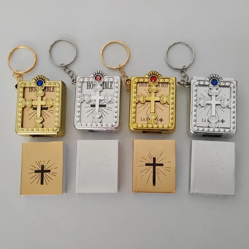 Mini Bible espagnole dorée et argentée pour enfants, petit cadeau pour les invités de la fête de baptême et de sainte communion, Dios Habla Hoy, anglais, 10 pièces