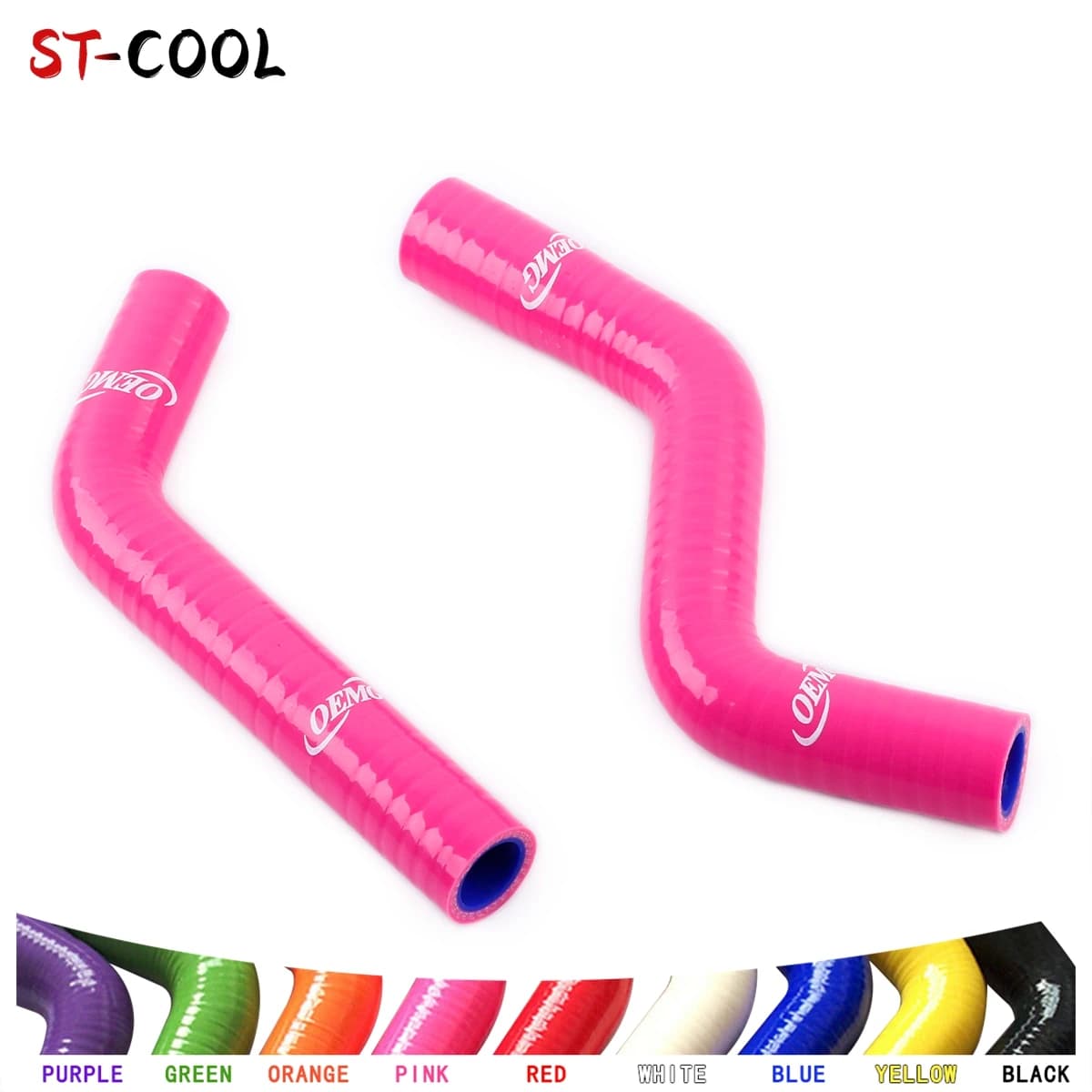 Kit de Tuyaux de Refroidissement en Silicone pour Radiateur Yamaha YFZ450R 2009-2013 et YFZ450X 2010-2011, 2 Pièces, 11 Couleurs