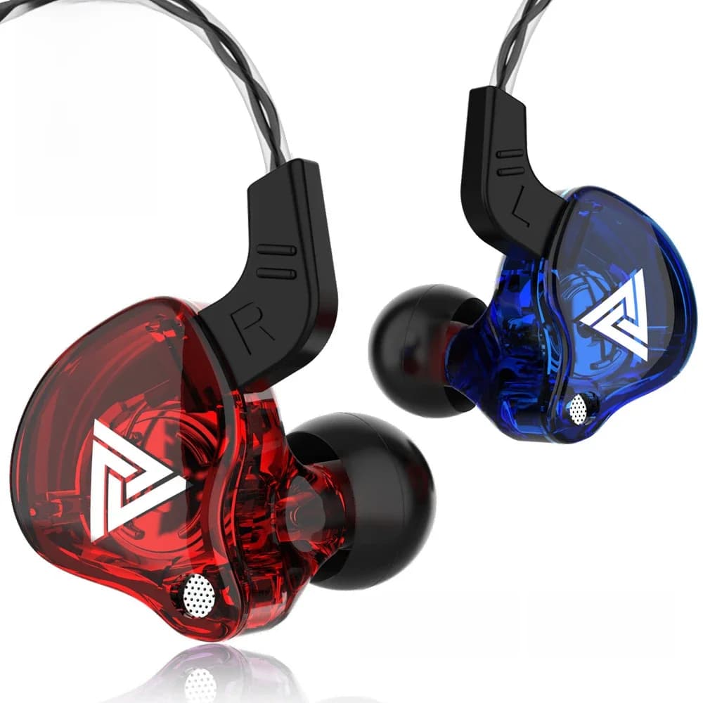 QKZ-Écouteurs filaires avec micro, pilote en cuivre, casque de course, écouteurs de sport, casque stéréo basse, écouteurs de musique, AK6 SK7, HiFi