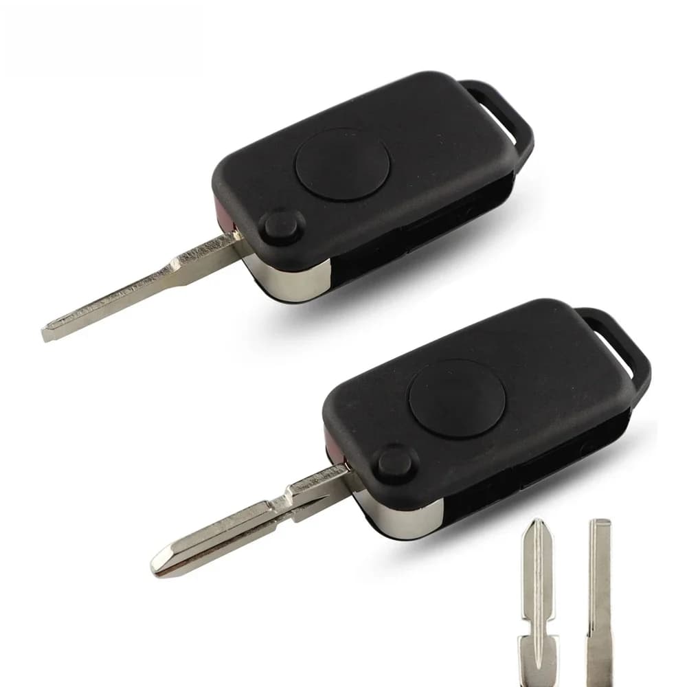 YIQIXIN – étui pour clé télécommande, pliable, 1 bouton, pour Mercedes Benz W168 W124 W202 W210 W211 W203 SLK A C E 1984 – 2004