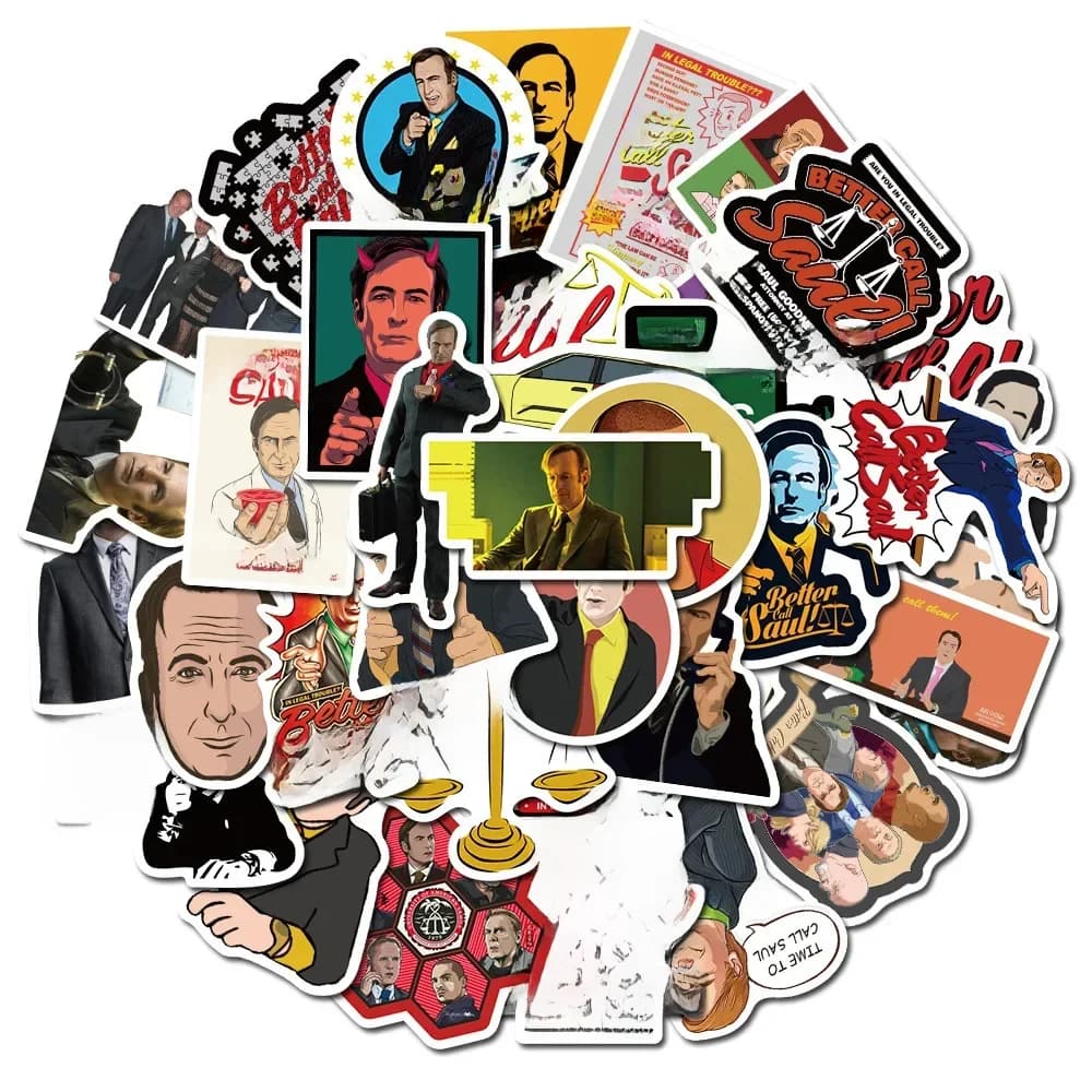 10/30/50pcs Better Call Saul émission de télévision autocollants bricolage ordinateur portable voiture téléphone bagages moteur PVC étanche Graffiti décalcomanie jouet enfants autocollant